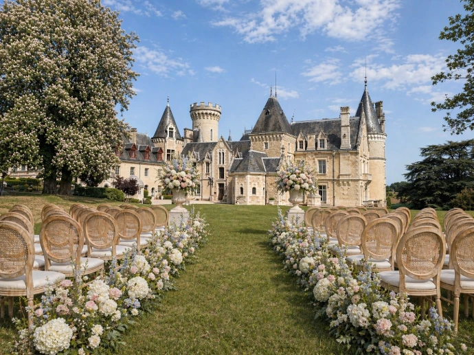 Chateau de londigny ceremony 
